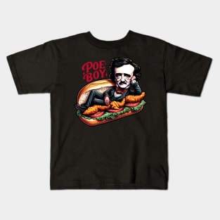 Edgar Allan Poe Funny Poe Boy Sandwich Kids T-Shirt